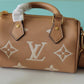LV Nano Speedy Monogram Empreinte Arizona Beige / Cream For Women,  Shoulder And Crossbody Bags 6.3in/16cm LV M81457