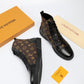 BL - LUV High BLnogram Brown Boot Sneaker