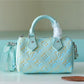 LV Nano Speedy Monogram Empreinte Vert D&#8217;eau Green For Women,  Shoulder And Crossbody Bags 16cm/6.3in LV 