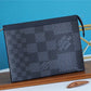 LV Pochette Voyage MM Damier Graphite 3D Canvas Grey For Men, Travel Accessories 27cm LV N60444