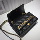 ChanelFront Logo Small Flap Bag Gold Hardware Black For Women, Women&#8217;s Handbags, Shoulder Bags 8.2in/21cmAS1490
