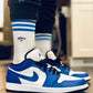 BL - AJ1 white blue lightning