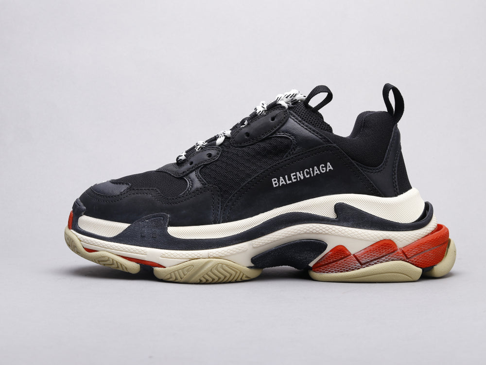 BL - Bla Triple S Black and Red Sneaker