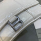 Balen Hourglass Mini Handbag With Chain In White, For Women,  Bags 4.7in/12cm