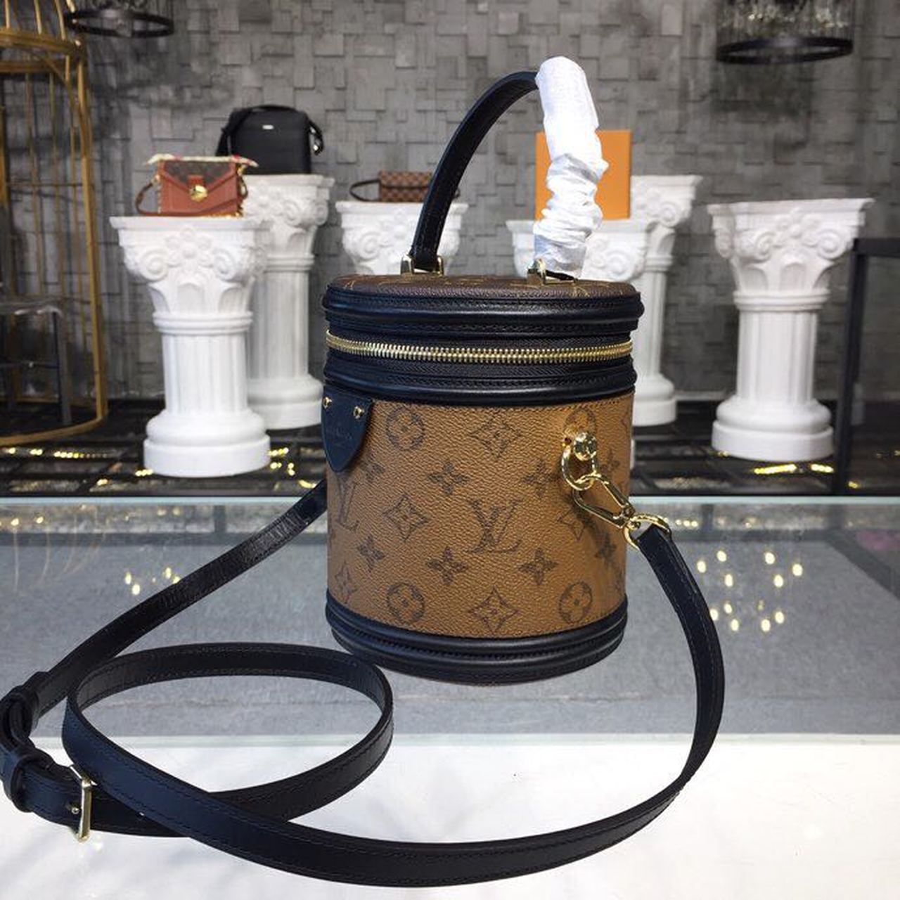 LV Cannes Monogram And Monogram Reverse Canvas By Nicolas Ghesquiere For Women, Women’s Handbags, Shoulder And Crossbody Bags 5.9in/15cm LV M43986