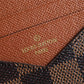 LV ID Card Holder Damier Graphite Canvas Brown For Men, Wallet 13cm LV N60378