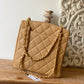 ChanelVintage Beige Large Quilted Caviar Tote Bag For Women 28cm/11in