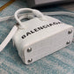 Balen Ville Mini Handbag In White, For Women,  Bags 4.7in/12cm