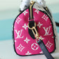 LV Speedy Bandouliere 20 Monogram Empreinte Black / White / Pink For Women,  Shoulder And Crossbody Bags 20.5cm/8.1in LV M46088