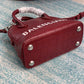 Balen Ville Mini Handbag In Dark Red, For Women,  Bags 4.7in/12cm
