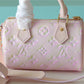 LV Nano Speedy Monogram Empreinte Pink For Women,  Shoulder And Crossbody Bags 16cm/6.3in LV M81508
