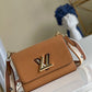 LV Twist MM Monogram Blossoms Honey Gold For Women, WoHandbag, Shoulder And Crossbody Bags 9.1in/23cm LV M57506
