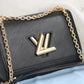 LV Twist MM Epi Black For Women,  Shoulder And Crossbody Bags 9.4in/23cm LV