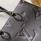 LV Onthego MM Monogram Empreinte Tote Bag Black For Women 35cm LV M45595