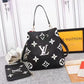 LV NeoNoe MM Bucket Bag Monogram Flowers Black/White For Women,  Shoulder And Crossbody Bags 10.2in/26cm LV M45497