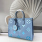 LV OnTheGo MM Monogram Empreinte Summer Blue For By The Pool Collection, Women Handbags, Tote Bags 13.8in/35cm LV M45718