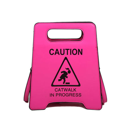 Crossbody Bag Creative Caution Letters Sign 2022