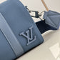 LV City Keepall Aerogram Blue For Men, Bags, Shoulder And Crossbody Bags 10.6in/27cm LV