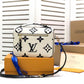 LV LV Crafty Pochette Metis Monogram Empreinte Creme For Women, Women’s Handbags, Shoulder And Crossbody Bags 9.8in/25cm LV M45384