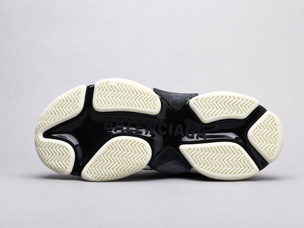 BL - Bla Triple S Black And White Blue Sneaker