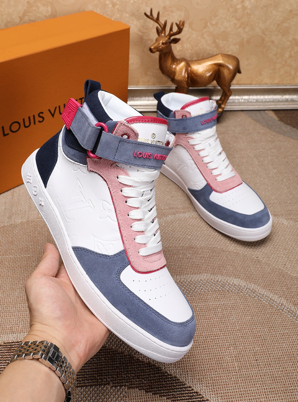 BL - LUV Rivoli High Pink Blue White Sneaker