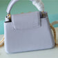 LV Capucines Mini Taurillon Light Blue/ Creme For Women,  Shoulder And Crossbody Bags 21cm/8.3in LV