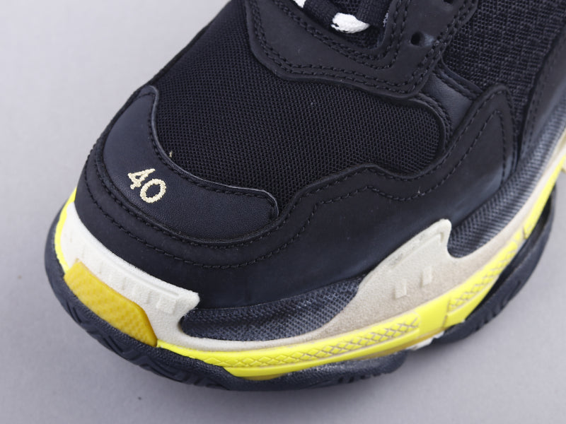 BL - Bla Triple S Black And Yellow Sneaker