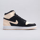 BL - AJ1 black pink toe women's shoes