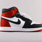 BL - AJ1 red silk black toe