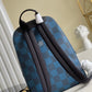 LV Campus Backpack Damier Graphite 3D Canvas Blue For Men, Bags 39cm LV N50008