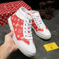BL - LUV HIgh Top White Red Sneaker