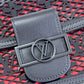 LV Limited Mini Dauphine Bags By Nicolas Ghesquière With Monogram Lace Black For Women 20cm LV M20595