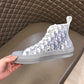 BL - DIR B23 White and Navy HIGH-TOP SNEAKER