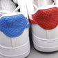 BL - AF1 White red blue snake pattern