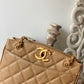 ChanelVintage Beige Large Quilted Caviar Tote Bag For Women 28cm/11in