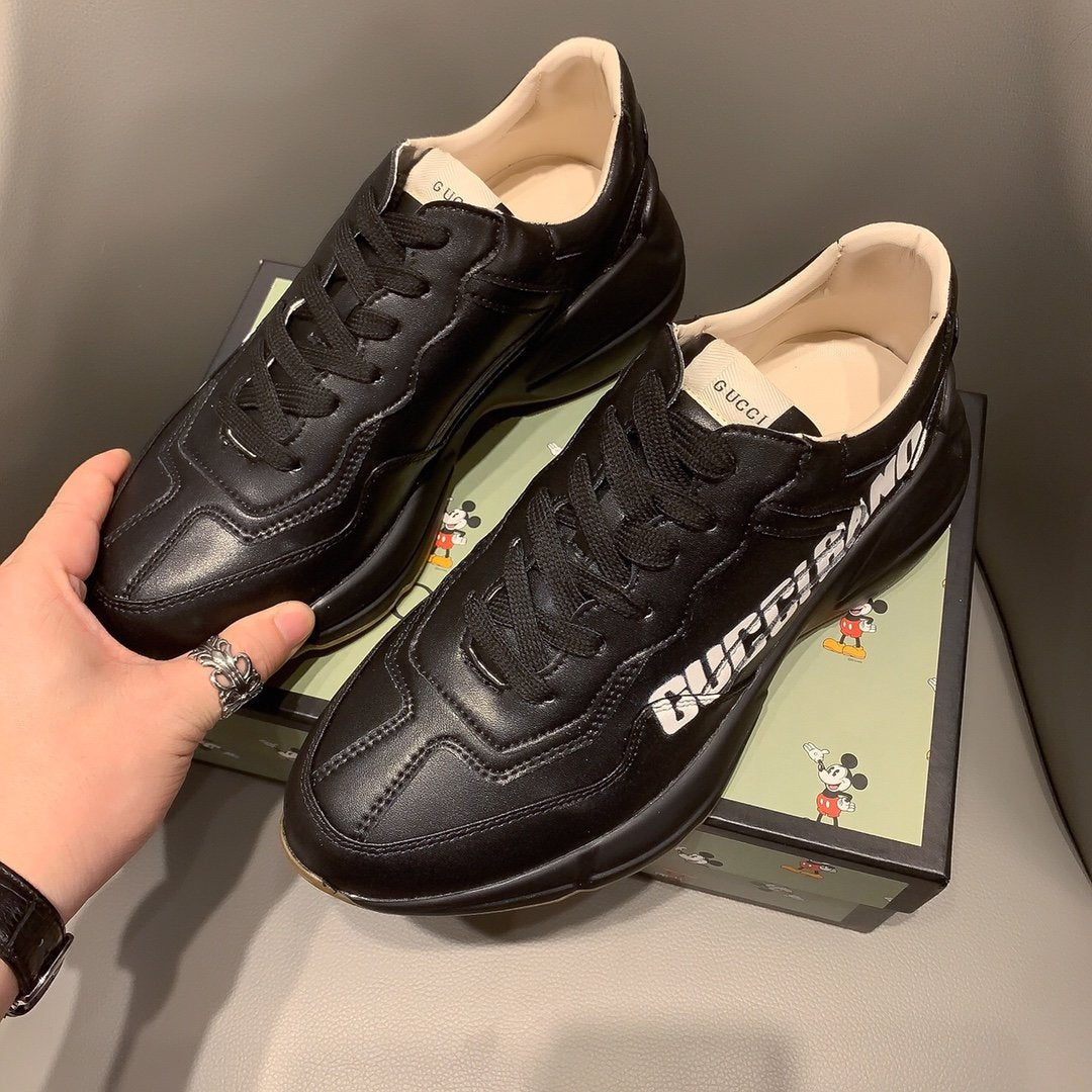 BL-GCI  RHYTON VINTAGE TRAINER BAND BLACK SNEAKER 140