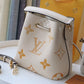 LV NeoNoe BB Bucket Bag Monogram Empreinte Cream/Saffron For Women, Women’s Bags, Shoulder Bags 7.9in/20cm LV M45716