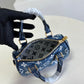LV Nano Speedy Monogram Jacquard Denim Blue For Women, WoBags 6.3in/16cm LV M81168