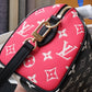 LV Speedy Bandoulière 20 Monogram Empreinte Black/White/Pink For Women, WoHandbags 8.1in/21cm LV M46088