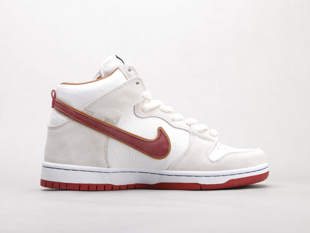 BL - Beige and red hook high top knight color matching