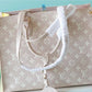 LV Onthego MM Monogram Empreinte Beige/ Pink/ Yellow For Women,  Shoulder And Crossbody Bags 35cm/13.8in LV M46128