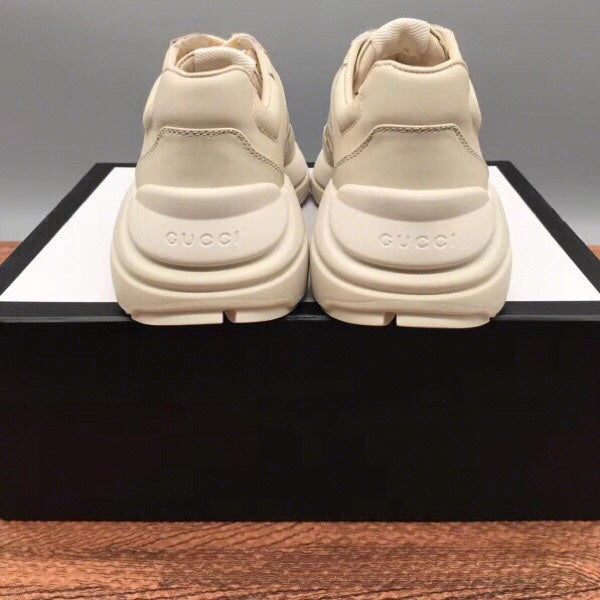 BL-GCI  Ivory Leather Rhyton Square Logo Sneaker 048