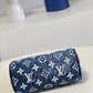 LV Nano Speedy Monogram Jacquard Denim Blue For Women, WoBags 6.3in/16cm LV M81168