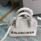 Balen Ville Mini Handbag In White, For Women,  Bags 4.7in/12cm