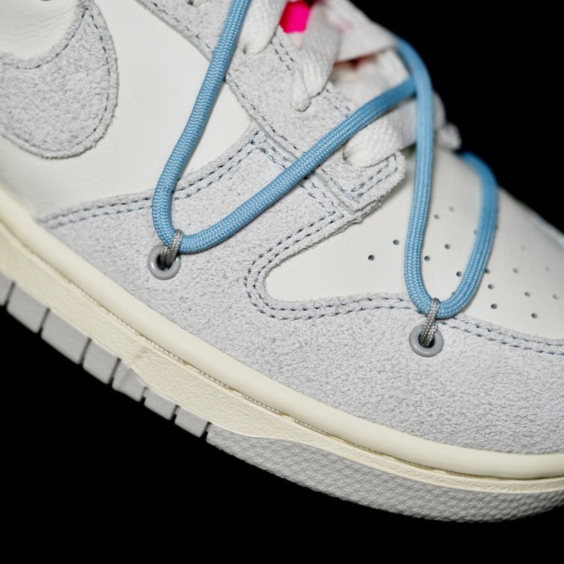 BL - OW x Dunk (NO.38) light blue shoelace pink buckle
