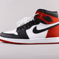 BL - AJ1 red silk black toe