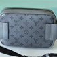 LV Outdoor Bumbag Monogram Canvas Grey For Men, Bags 8.3in/21cm LV