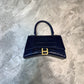 Balen Hourglass Small Handbag In Dark Blue, For Women,  Bags 9in/23cm 5935461LRGM4611