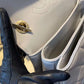 Chanel Classic Flap Bag Gold Toned Hardware Grey 9.8in/25cm