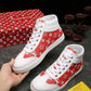 BL - LUV HIgh Top White Red Sneaker